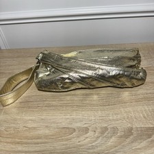 ALDO - Bolsa carteira de mão dourada metálica pulseira Y2K punk rock glam couro sintético comprar usado  Enviando para Brazil