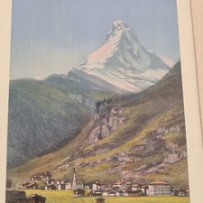 Acquatinta matterhorn vallese usato  Italia