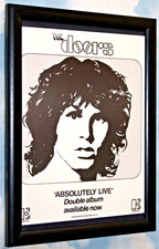THE DOORS band FRAMED A4 1970 absolutely live ALBUM original band RARE poster, usado comprar usado  Enviando para Brazil