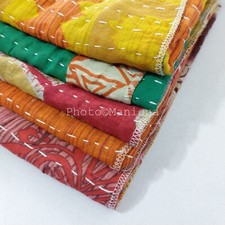 Usado, Toalha de cozinha artesanal floral Kantha toalha de algodão cozinha toalha de mão colorida comprar usado  Enviando para Brazil