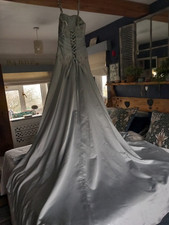 Silver satin wedding for sale  CHIPPING NORTON