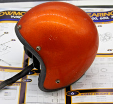 Usado, Floco de metal laranja vintage. Capacete de motocicleta glitter brilhante década de 1970 comprar usado  Enviando para Brazil
