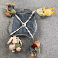 Vintage Azul Jean Teddy Musical Berço Móvel Springmaid Ursos de Pelúcia Denim Anos 90 comprar usado  Enviando para Brazil