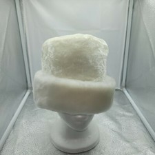 Chapéu cossaco feminino inverno veludo pílula branca com forro de cetim branco tamanho único, usado comprar usado  Enviando para Brazil