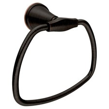 Usado, MOEN MY4886BRB Tiffin Mediterranean Bronze Towel Ring with Press & Mark comprar usado  Enviando para Brazil
