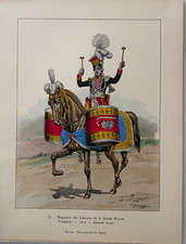 Gravure regiment lanciers d'occasion  Descartes