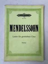 Noten mendelssohn lieder gebraucht kaufen  Berlin