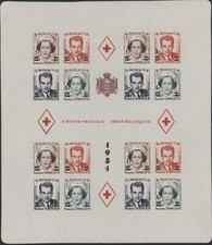 Usado, Fundo da Cruz Vermelha de Mônaco 1951 sobreimpressão MS (imperfeito), em perfeito estado articulado comprar usado  Enviando para Brazil