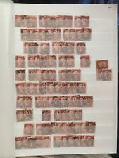 Usado, GB Victorian SG43 sg44 1d centavo linha vermelha gravada placa 177 selos postais qv comprar usado  Enviando para Brazil
