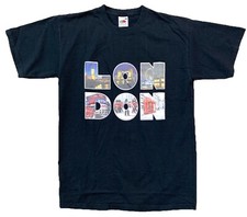 Camiseta London England Street Scenes Big Ben Royal Guard tamanho pequeno preta, usado comprar usado  Enviando para Brazil