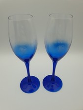 Pair blue glass for sale  REDRUTH