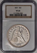 1871 seated liberty for sale  Great Lakes