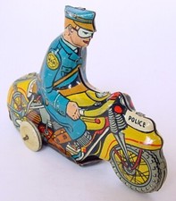 1940s MARX TOYS TIN LITHO WIND UP 4.5" MOTOCICLETA POLICIAL N°. 193 FUNCIONA, usado comprar usado  Enviando para Brazil