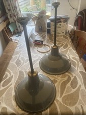Pair industrial enamel for sale  SAFFRON WALDEN
