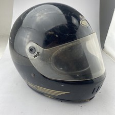 Capacete esportivo Bell tamanho 7 3/4 62cm motocicleta vintage preto rosto inteiro com viseira, usado comprar usado  Enviando para Brazil