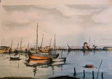 Lithographie xxème bateaux d'occasion  Alzonne