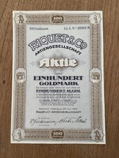Aktie 100 goldmark gebraucht kaufen  Leipzig