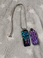 Dichroic glass pendants for sale  SHEFFIELD