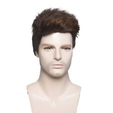 Perucas masculinas bonitas de cabelo curto cabelo liso cosplay festa perucas sintéticas completas comprar usado  Enviando para Brazil