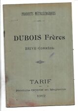 1912. catalogue. price. d'occasion  Expédié en Belgium