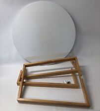 Wysoki okrągły stolik kawowy biały dąb, skrzyżowane nogi, 90x90x75 cm, nowoczesny na sprzedaż  PL