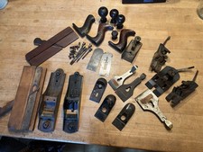 Lote antigo vintage de peças sortidas de ferramentas de avião de madeira para carpintaria, BAILEY, STANLEY. comprar usado  Enviando para Brazil