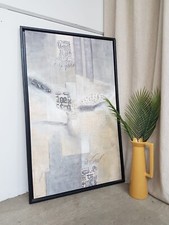 Quadro retrô vintage final do século abstrato pendurado na parede impressão assinada R335 comprar usado  Enviando para Brazil