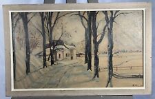 Oil snowy landscape d'occasion  Expédié en Belgium