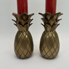 Pair brass pineapple for sale  STOKE-ON-TRENT