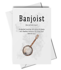 Cartão de definição Banjoist ou impressão, presente para jogador de banjo, cartão de aniversário banjo comprar usado  Enviando para Brazil