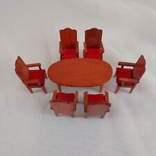 Usado, Casa De Bonecas Em Miniatura De Madeira Mesa De Jantar Com 6 Cadeiras armado comprar usado  Enviando para Brazil