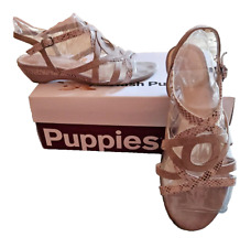 HUSH PUPPIES DAMAS SANDALIAS DE TIRAS / ZAPATO PIEDRA ESTAMPADO SERPIENTE - TALLA 7 segunda mano  Embacar hacia Argentina