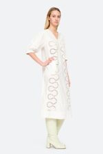 Usado, Vestido de verão Sea New York Marina branco algodão Kaftan ilhós P comprar usado  Enviando para Brazil
