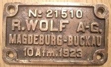 Fabrikschild wolf magdeburg gebraucht kaufen  Straußfurt