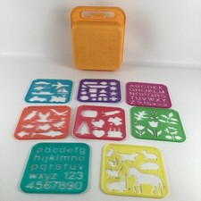 Usado, Conjunto de estêncil Tupperware Tupper Toys ABC lancheira suprimentos de arte vintage década de 1980 comprar usado  Enviando para Brazil