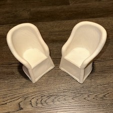 Cadeiras brancas vintage MTC 1990 Barbie encosto alto rattan comprar usado  Enviando para Brazil
