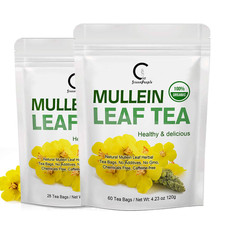 Chá de ervas 100% natural folha mullein para limpeza pulmonar alívio da tosse 28/60D, usado comprar usado  Enviando para Brazil