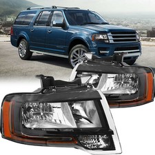 Faróis de halogênio refletor preto Ford Expedition 2015-2017 par com lâmpadas comprar usado  Enviando para Brazil