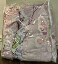 Conjunto de berço borboleta conjunto de cama para menina com 2 lençóis de berço, 1 babado e 1 colcha, usado comprar usado  Enviando para Brazil