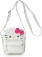 Używany, SANRIO Characters Hello Kitty Torba na ramię w kształcie twarzy Crossbody Biała 413518 na sprzedaż  Wysyłka do Poland
