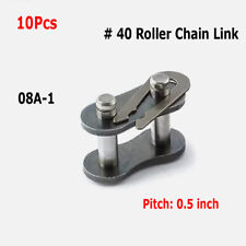 10x #40 elos de conexão de corrente de rolo 08A-1 fivela de corrente de fileira única passo 12,7 mm, usado comprar usado  Enviando para Brazil