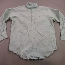 Camisa masculina Ralph Lauren manga longa 16,5 leve botão frente listras verde comprar usado  Enviando para Brazil