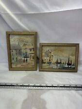 Original watercolour harbour for sale  FELTHAM