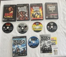 Sony PlayStation 2 PS2 Guitar Hero Rock Band Lote De 5 Jogos Testados Autêntico, usado comprar usado  Enviando para Brazil