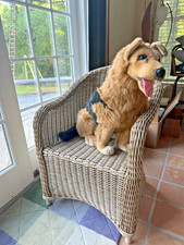 Cachorro de pelúcia pastor alemão realista de pelúcia tamanho real grande 30" sentado comprar usado  Enviando para Brazil
