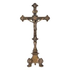 Crucifix table laiton d'occasion  Expédié en France