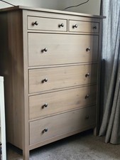 IKEA Hemnes szara brązowa skrzynia szuflad do sypialni duża 6 szuflad na sprzedaż  Wysyłka do Poland