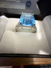 Sterling silver aquamarine for sale  NORTH FERRIBY