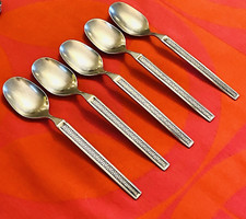 Noritake EROS 18/8 aço inoxidável Japão chave grega 5 lugares colheres ovais 7", usado comprar usado  Enviando para Brazil