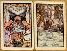 US110 Troca de Cartas de Jogar 2 VINT EUA ALICE NO PAÍS DAS MARAVILHAS CENAS comprar usado  Enviando para Brazil